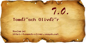 Tomásch Olivér névjegykártya