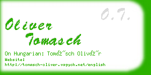 oliver tomasch business card